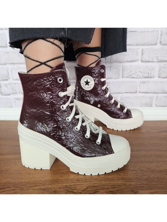 Converse Shoes - ⭐Converse Chuck 70 De Luxe Heel Crinkle Sz 8 Womens Boots Shoes Burgundy A13387C